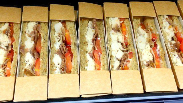 Cheap lunch at London cafe selling food and drink for a pound